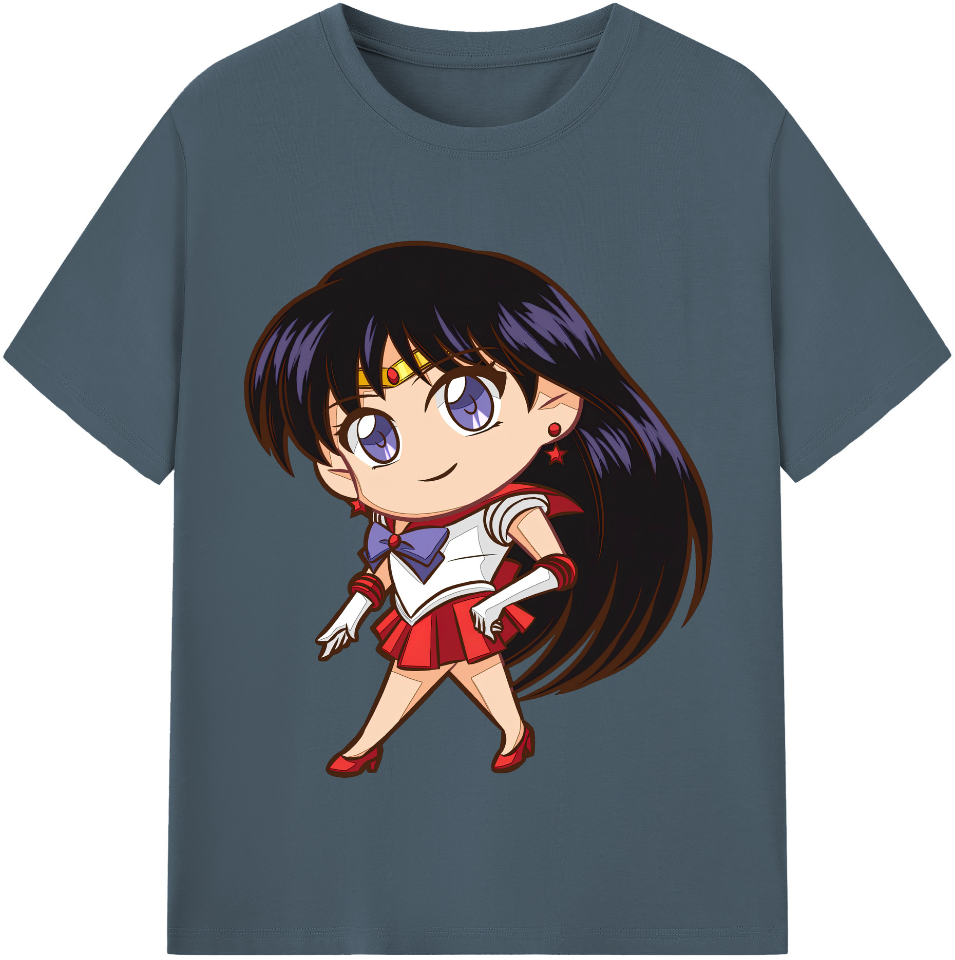 （画像用） 美少女戦士セーラームーン 火野レイ ひの レイ Sailor Moon Hino Rei （セーラーマーズ,Sailor Mars） 綿100％半袖Tシャツ（フロントプリント）
